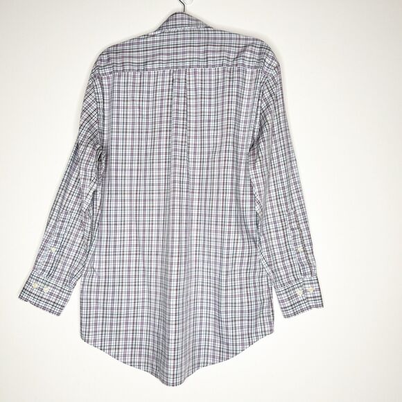 Peter Millar Crown East Tango Pinwheel Plaid Button Down Shirt Men's Size Medium - Picture 2 of 6